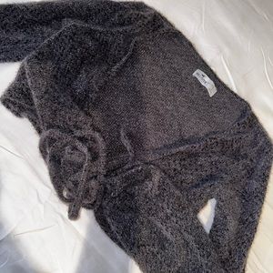 Hollister crop tie sweater